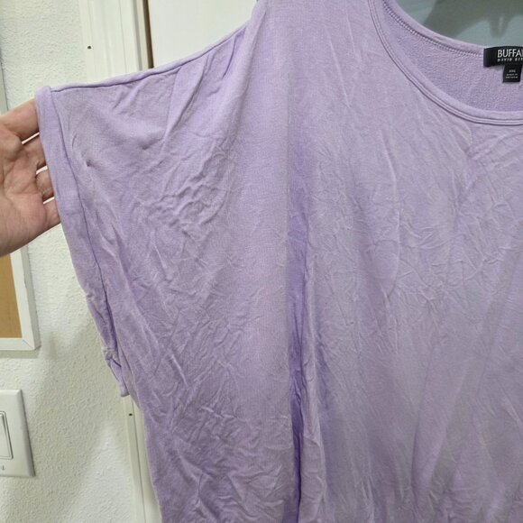 Buffalo David Bitton XXL Lavender Dolman Sleeve T-Shirt Loose Fit Cozy Tee - Picture 2 of 7